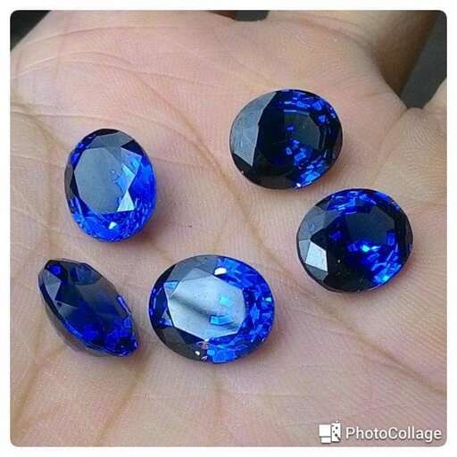a pair of blue sapphires