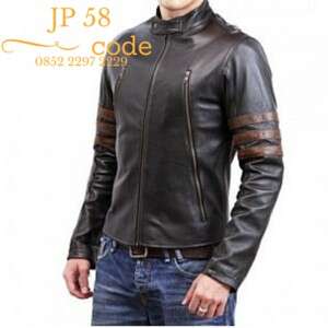 leather jacket with a zipper