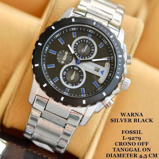 a watch with a blue face and a black band