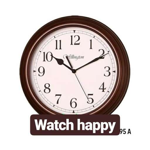 a clock with a watch on it's face.