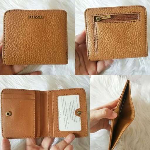 the wallet is made from leather.