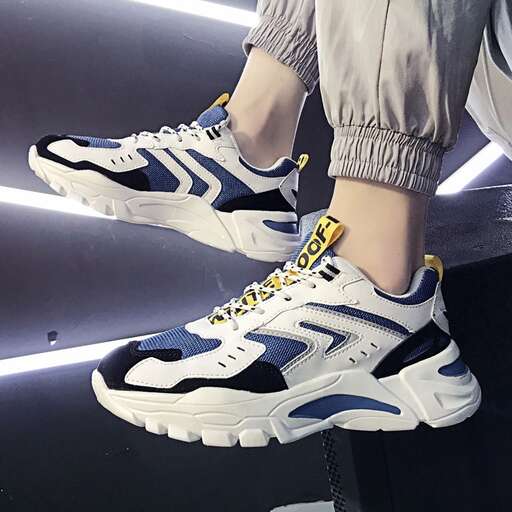 person shows off her new sneakers.