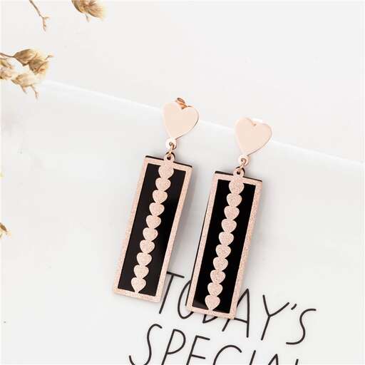 these earrings are made with handmade hearts.