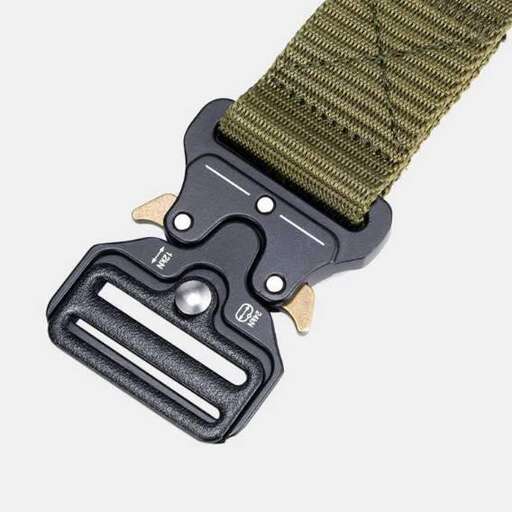 the watch is made of steel and has a black strap that is attached to the wrist.