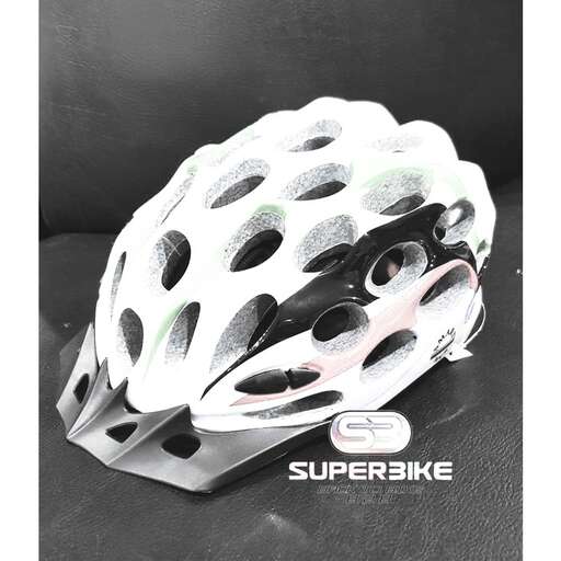 this helmet is made of plastic and is made from a single piece of art.