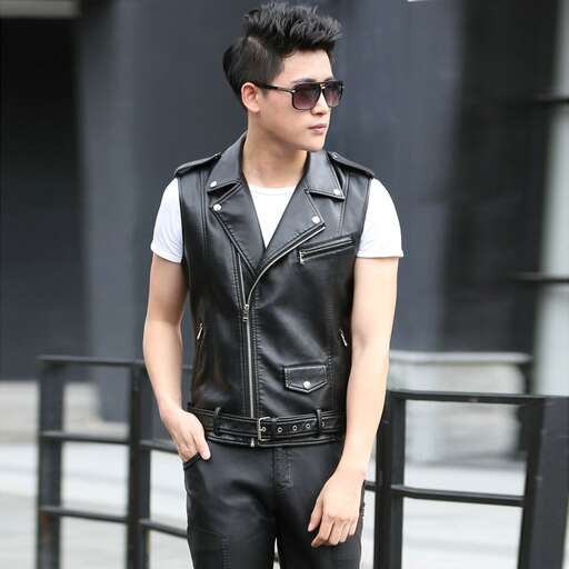a man in a leather jacket