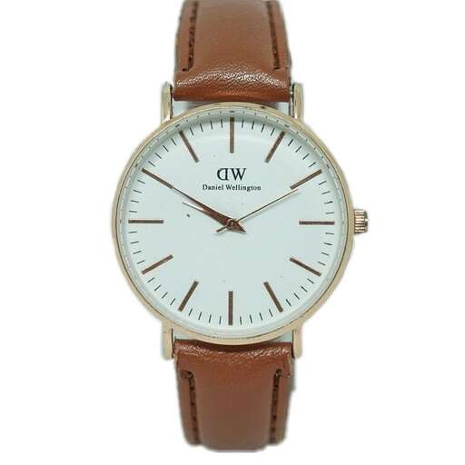 the watch is made of leather and is designed to be worn by a man.