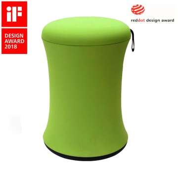 green ottoman in green