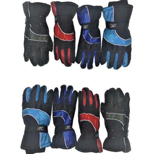 a set of gloves that are black and blue.