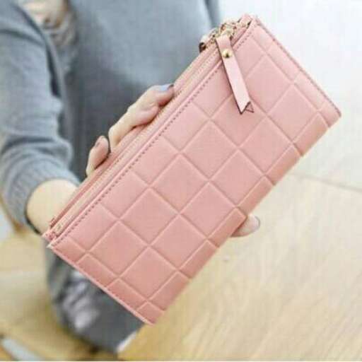 the wallet is made from a leather bag.