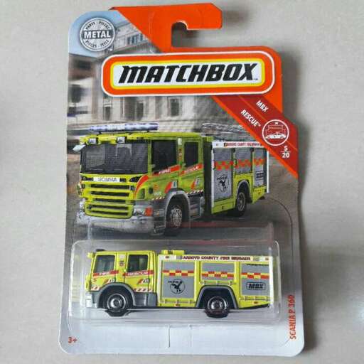 a toy fire truck from the 1960s