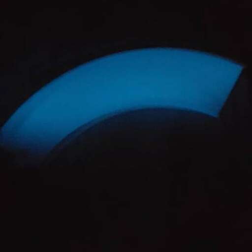 the blue light of a car