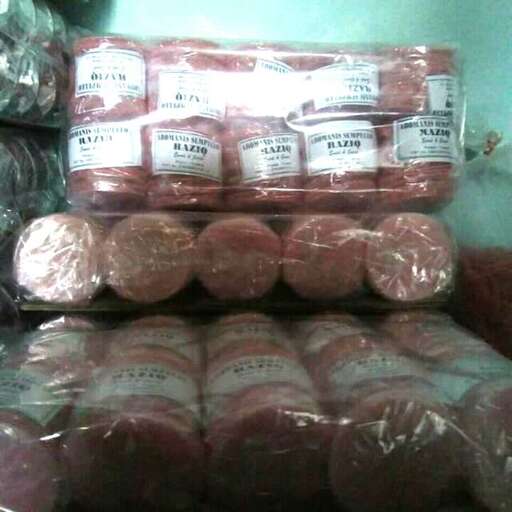 meat in a box at a market in bangkok