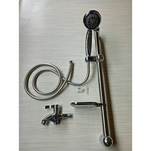 a metal key chain with a lock and a key.