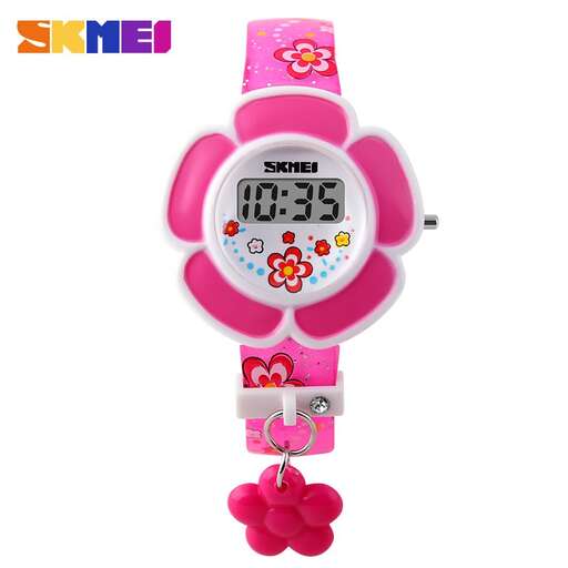 the watch with the pink flower