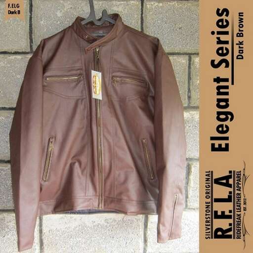leather jacket in brown and black