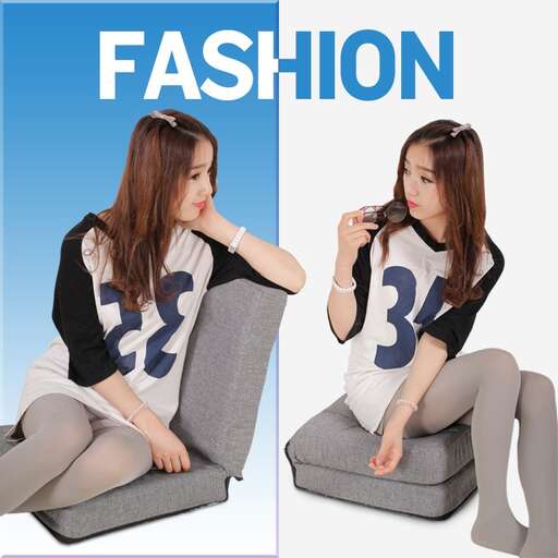 a girl in a black and white top and leggings