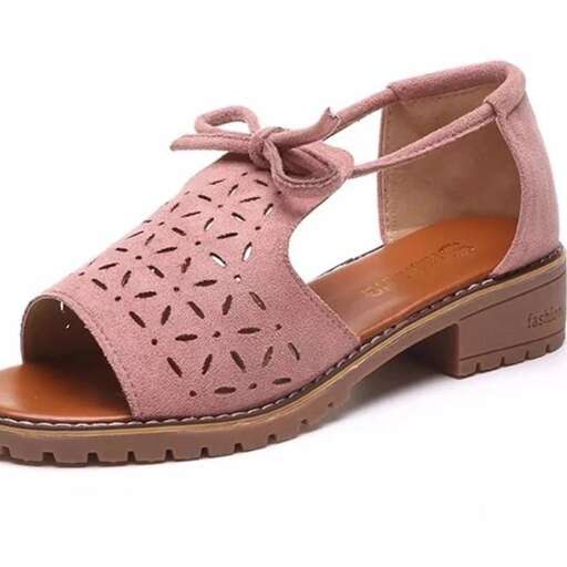 sandal in pink and brown