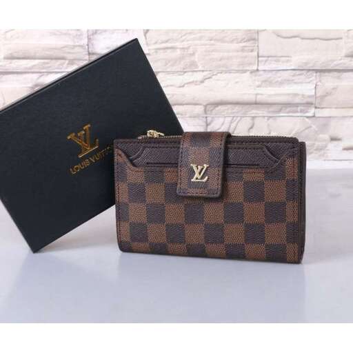 a bag with a business card in the middle.