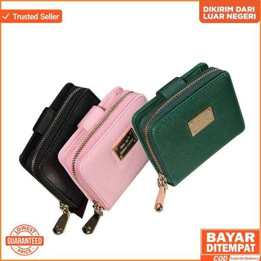 a small wallet with a zipper on the front and a zipper on the side.