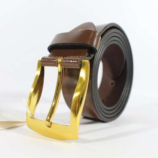 leather belt with a buckle