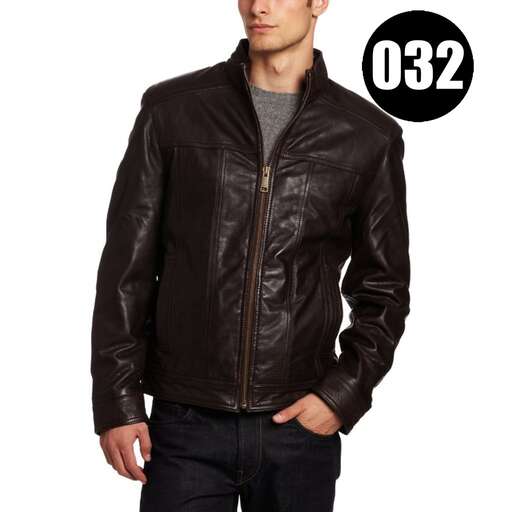 men's leather jacket with a hoodie