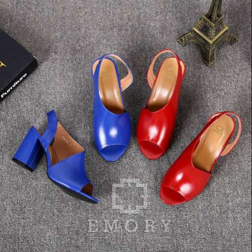 a pair of blue shoes
