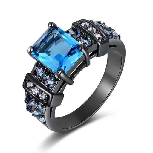 this ring is made of sapphires and diamonds.
