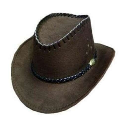 a cowboy hat with a braided band