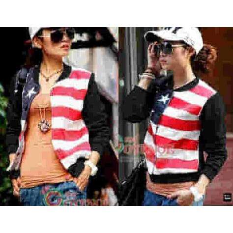 this vest is made of red, white and blue.