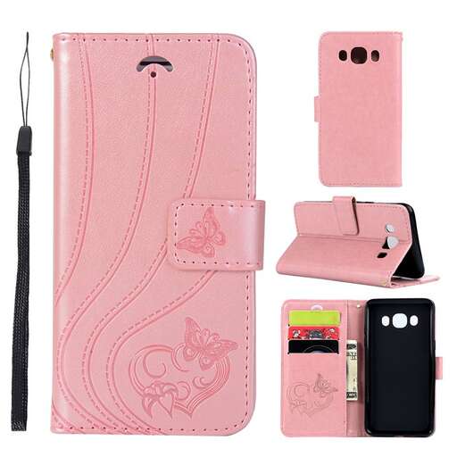 pink case with a black strap