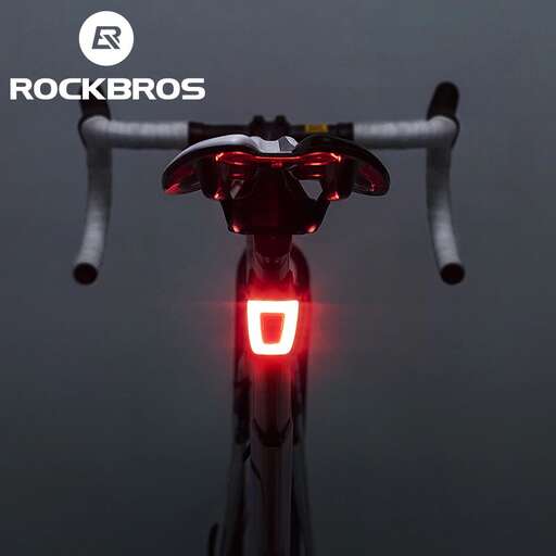 the rear lights of a bicycle