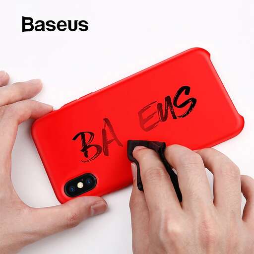 a person writing on a cell phone