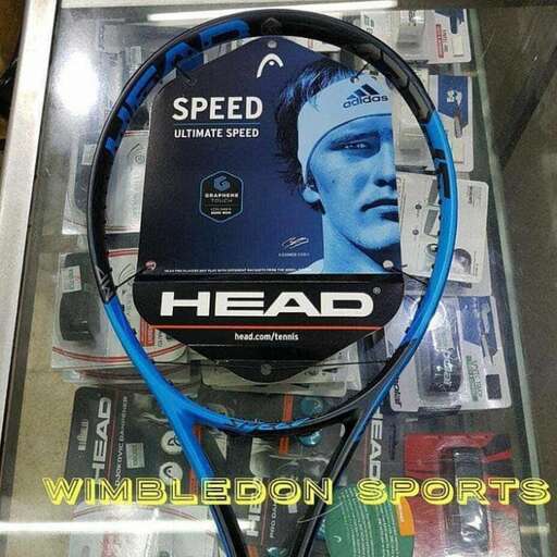 a blue headphones and a headphones on a table.