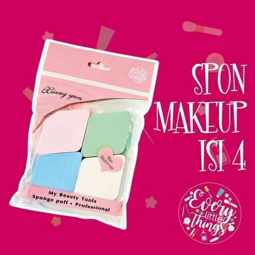 a pink and green make up bag with a pink background.