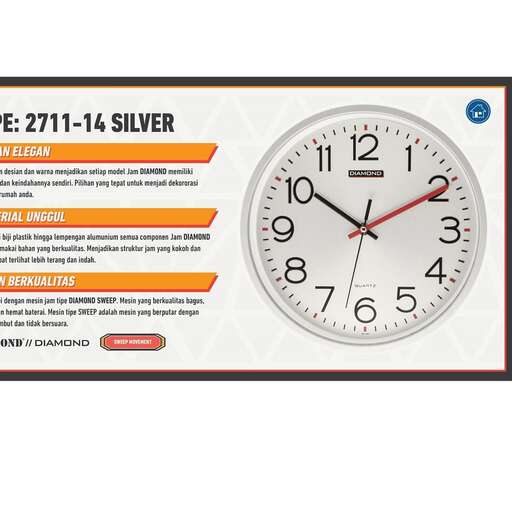 the clock is a silver color that is the time to go with your choice of watches.