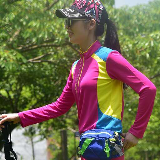 a woman with a bicycle