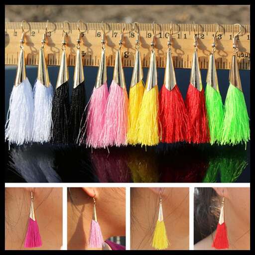 a colorful display of felted feathers.